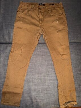 Men's Khaki Stretch Chinos - Tan 38w x 32L